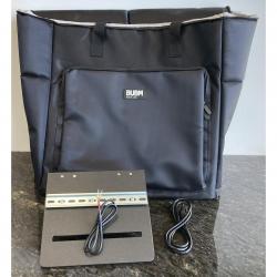Demo Kit 1 includes Display Base (10"W X 14"D) with mounted 35mm Din Rail (9.75"), pre-wired AC Adapter / DC Power Supply (24vDC @ 2amp) and carrying bag to support sales hardware for customer presentations
